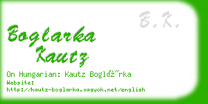 boglarka kautz business card